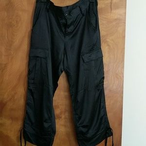 Joie Satin Cargo Cropped Pants